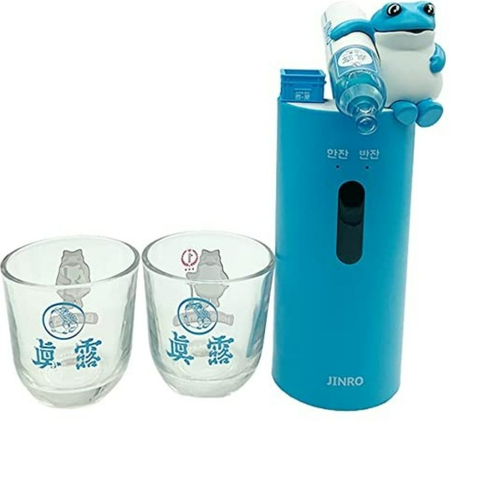 Jinro Soju Dispenser with 2pcs of Soju Glasses, Automatic Drink Dispenser